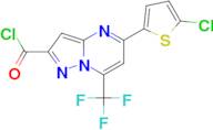 5-(5-chloro-2-thienyl)-7-(trifluoromethyl)pyrazolo[1,5-a]pyrimidine-2-carbonyl chloride