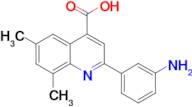 2-(3-aminophenyl)-6,8-dimethylquinoline-4-carboxylic acid