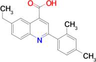 2-(2,4-dimethylphenyl)-6-ethylquinoline-4-carboxylic acid