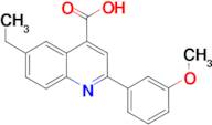 6-ethyl-2-(3-methoxyphenyl)quinoline-4-carboxylic acid