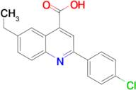 2-(4-chlorophenyl)-6-ethylquinoline-4-carboxylic acid