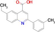 6-ethyl-2-(3-methylphenyl)quinoline-4-carboxylic acid