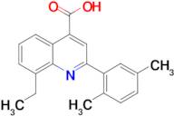 2-(2,5-dimethylphenyl)-8-ethylquinoline-4-carboxylic acid