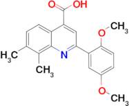 2-(2,5-dimethoxyphenyl)-7,8-dimethylquinoline-4-carboxylic acid