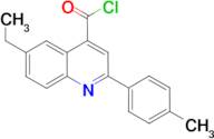 6-ethyl-2-(4-methylphenyl)quinoline-4-carbonyl chloride