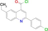 2-(4-chlorophenyl)-6-ethylquinoline-4-carbonyl chloride