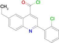 2-(2-chlorophenyl)-6-ethylquinoline-4-carbonyl chloride