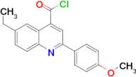 6-ethyl-2-(4-methoxyphenyl)quinoline-4-carbonyl chloride