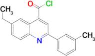 6-ethyl-2-(3-methylphenyl)quinoline-4-carbonyl chloride