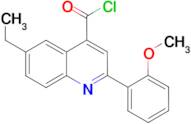 6-ethyl-2-(2-methoxyphenyl)quinoline-4-carbonyl chloride