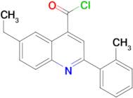 6-ethyl-2-(2-methylphenyl)quinoline-4-carbonyl chloride