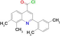 2-(2,5-dimethylphenyl)-7,8-dimethylquinoline-4-carbonyl chloride