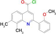 2-(2-methoxyphenyl)-7,8-dimethylquinoline-4-carbonyl chloride