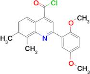 2-(2,5-dimethoxyphenyl)-7,8-dimethylquinoline-4-carbonyl chloride
