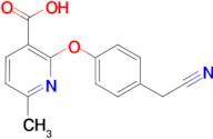 2-[4-(cyanomethyl)phenoxy]-6-methylnicotinic acid