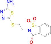 2-{2-[(5-amino-1,3,4-thiadiazol-2-yl)thio]ethyl}-1,2-benzisothiazol-3(2H)-one 1,1-dioxide