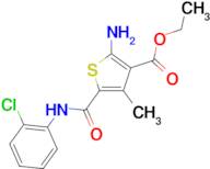 ethyl 2-amino-5-{[(2-chlorophenyl)amino]carbonyl}-4-methylthiophene-3-carboxylate