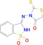 3-[(1,1-dioxido-1,2-benzisothiazol-3-yl)amino]-2-thioxo-1,3-thiazolidin-4-one