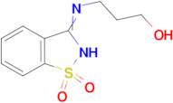 3-[(1,1-dioxido-1,2-benzisothiazol-3-yl)amino]propan-1-ol