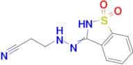 3-[2-(1,1-dioxido-1,2-benzisothiazol-3-yl)hydrazino]propanenitrile