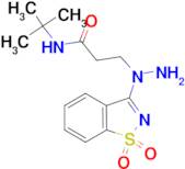 N-(tert-butyl)-3-[1-(1,1-dioxido-1,2-benzisothiazol-3-yl)hydrazino]propanamide