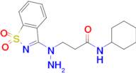 N-cyclohexyl-3-[1-(1,1-dioxido-1,2-benzisothiazol-3-yl)hydrazino]propanamide