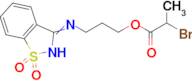 3-[(1,1-dioxido-1,2-benzisothiazol-3-yl)amino]propyl 2-bromopropanoate