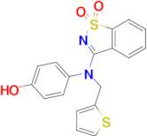 4-[(1,1-dioxido-1,2-benzisothiazol-3-yl)(2-thienylmethyl)amino]phenol