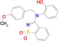 2-[(1,1-dioxido-1,2-benzisothiazol-3-yl)(4-methoxybenzyl)amino]phenol