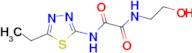 N-(5-ethyl-1,3,4-thiadiazol-2-yl)-N'-(2-hydroxyethyl)ethanediamide