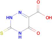 3-mercapto-5-oxo-4,5-dihydro-1,2,4-triazine-6-carboxylic acid