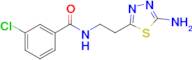 N-[2-(5-amino-1,3,4-thiadiazol-2-yl)ethyl]-3-chlorobenzamide