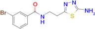 N-[2-(5-amino-1,3,4-thiadiazol-2-yl)ethyl]-3-bromobenzamide