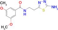 N-[2-(5-amino-1,3,4-thiadiazol-2-yl)ethyl]-3,5-dimethoxybenzamide