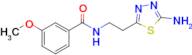 N-[2-(5-amino-1,3,4-thiadiazol-2-yl)ethyl]-3-methoxybenzamide