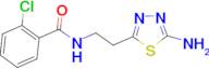 N-[2-(5-amino-1,3,4-thiadiazol-2-yl)ethyl]-2-chlorobenzamide