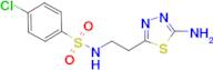 N-[2-(5-amino-1,3,4-thiadiazol-2-yl)ethyl]-4-chlorobenzenesulfonamide
