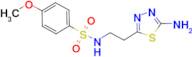 N-[2-(5-amino-1,3,4-thiadiazol-2-yl)ethyl]-4-methoxybenzenesulfonamide