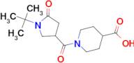 1-[(1-tert-butyl-5-oxopyrrolidin-3-yl)carbonyl]piperidine-4-carboxylic acid