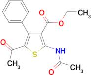 ethyl 5-acetyl-2-(acetylamino)-4-phenylthiophene-3-carboxylate