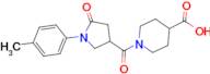 1-{[1-(4-methylphenyl)-5-oxopyrrolidin-3-yl]carbonyl}piperidine-4-carboxylic acid