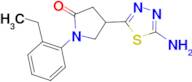 4-(5-amino-1,3,4-thiadiazol-2-yl)-1-(2-ethylphenyl)pyrrolidin-2-one