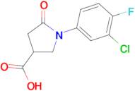 1-(3-chloro-4-fluorophenyl)-5-oxopyrrolidine-3-carboxylic acid