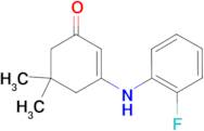 3-[(2-fluorophenyl)amino]-5,5-dimethylcyclohex-2-en-1-one