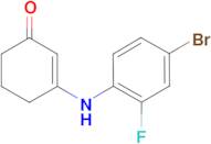 3-[(4-bromo-2-fluorophenyl)amino]cyclohex-2-en-1-one