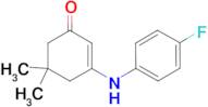 3-[(4-fluorophenyl)amino]-5,5-dimethylcyclohex-2-en-1-one