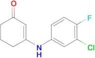 3-[(3-chloro-4-fluorophenyl)amino]cyclohex-2-en-1-one