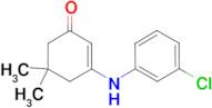 3-[(3-chlorophenyl)amino]-5,5-dimethylcyclohex-2-en-1-one