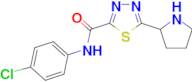 N-(4-chlorophenyl)-5-pyrrolidin-2-yl-1,3,4-thiadiazole-2-carboxamide