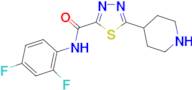 N-(2,4-difluorophenyl)-5-piperidin-4-yl-1,3,4-thiadiazole-2-carboxamide